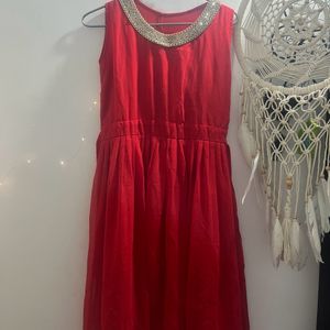 Embellished Cute Red Dress