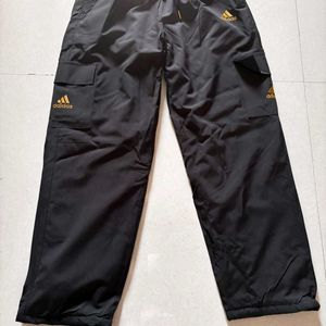 Men Sherpa Fur Track Pant Adidas Embroidery