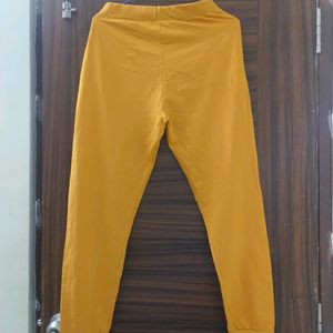 Mustard Cotton Pant Women