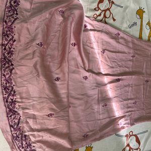 Satin Material Embroidered Chudidar;Size:L