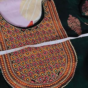 Dark Green Short Tunic Type Kurta