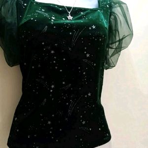 Bottle Green Gorgeous Shein Top✨️