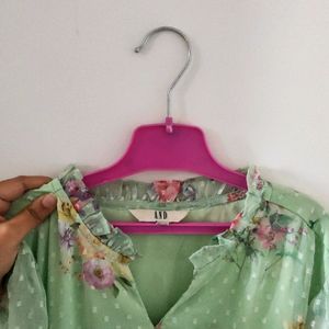 Green Floral Dress