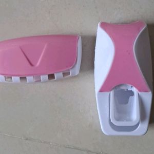 Pink Toothpaste Dispenser