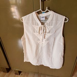 White Georgette Top