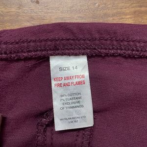 Papaya Maroon corduroy Skirt