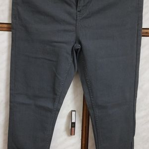 Zudio Grey Mid-Rise Skinny Fit Jeans