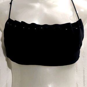 Black Crop Top For Girl's