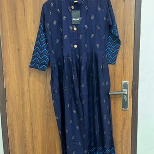 Navy Blue Anarkali Kurta For Women