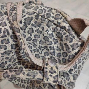 Backpack In Leopard Print (Thrifted)