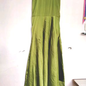 LIGHT OLIVE COLOUR GOWN FOR WOMEN