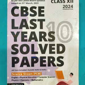 Oswaal CBSE class 12 10 Years Book For 2024