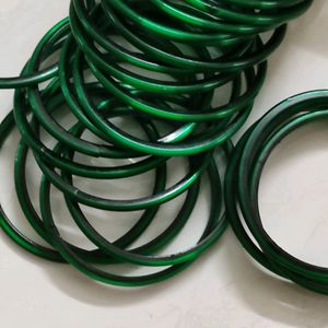 Green Plain Glass Bangels