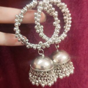 Silver Jhumka