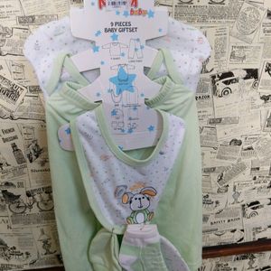 9 Pieces Gift Cloth Breathable Fabric Set for Baby