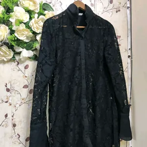 Womens Black Lace Shirt [Vintage Look]