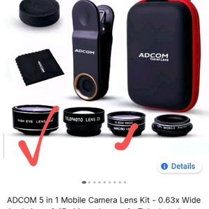 Adcom 3 In 1 Lens Wide Angle Macro Fish Eye Lena