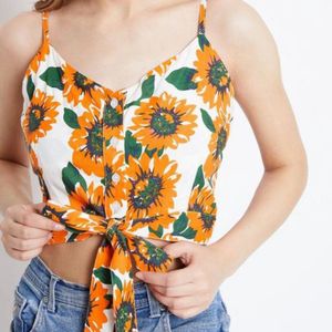 Beautiful Sunflower Print Cam-mi Dress For Women