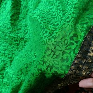 🆕️ Women Green Brocade-Brasso Kurti