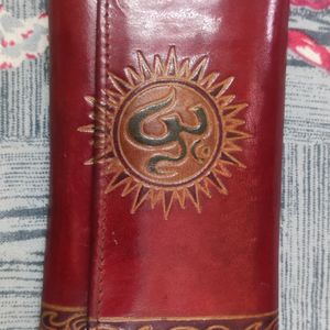 Om Print Wallet Red Color