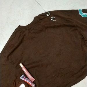 Beautiful Brown Crop Tshirt 🤎🤍