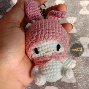 Cartoon Character Melody Crochet Keychain