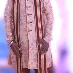 Golden Colour Groom's Sherwani Set