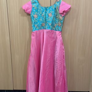 Rose N Aqua Anarkali