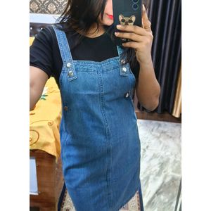 Denim Dress With T