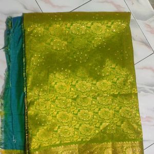 Bridal Saree With Blouse Piece