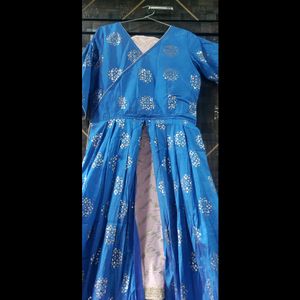 Front Slit Blue Suit