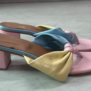 Multicoloured Block Heel