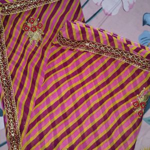 Rajasthani Leheriya Saree With Blouse