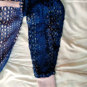 Blue Pink Net Sweatshirt