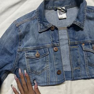 Y2k Old Aesthetic Crop Denim Jacket 🎀