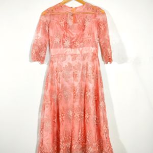 Peach Embroidery Dresses (Women's)