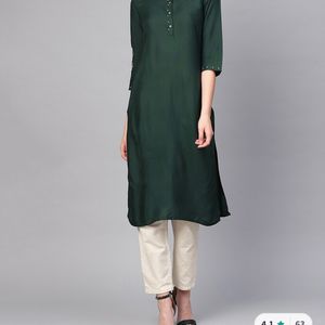 Bottle Green “W” Kurta