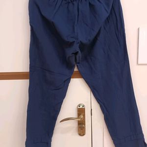 Biba Branded Blue Straight Pant Size M