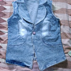 Sleeveless Denim Jacket