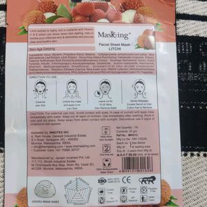 Masking Facial Sheet Mask Litchi