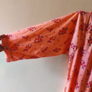 Floral Print Full Sleeve Maxi / Feeding Nighty