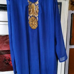 Blue Colour Abaya With Dupatta