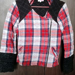 Red check jacket chest 34"