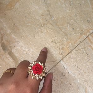 Stone Rose Finger Ring