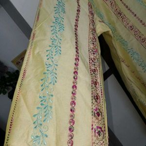 Beautiful EmbroideredStraight Cut Kurti