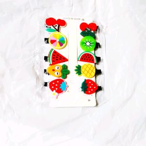 Combo Fruits Fancy Hairclips Multicoloured Pack 1