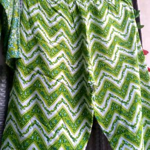 Green Colour Kurti Set