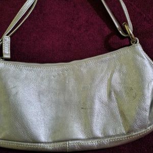 Silver Shoulder Bag.