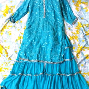 Heavy Embroidered Gharara Dress