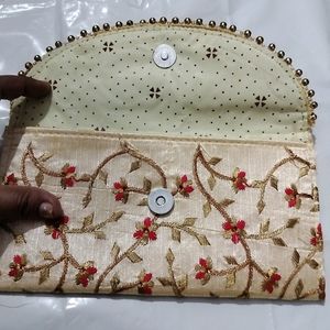 Embroidered Clutch Purse